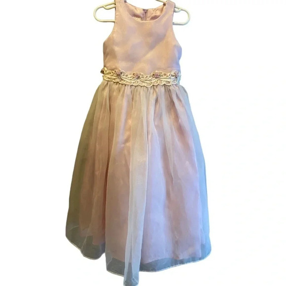 JESSICA McCLINTOCK EUC GIRLS PURPLE WEDDING DRESS TOP FLOWER GIRL DRESSY SIZE 4 - Picture 1 of 7